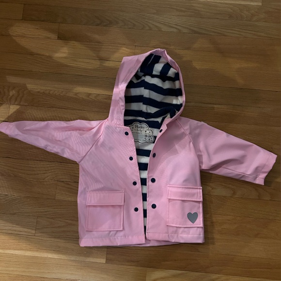 Hatley Pink Raincoat with Heart Accent